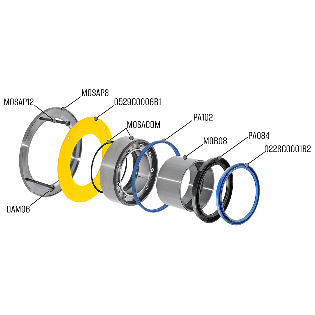 Sicoma Mixer Shaft Sealing and Bearing Kit – Complete Repair Set