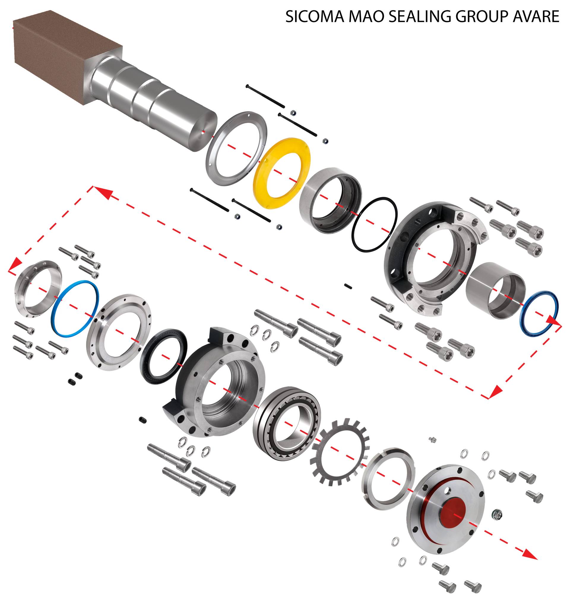 Sicoma MAO Series – Shaft/Bearing Housing Sealing and Component Kit (AVARE Designation)