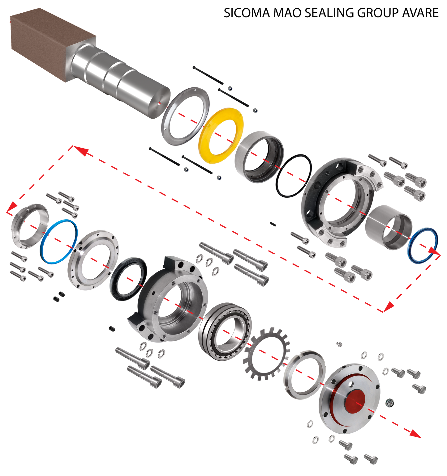 Sicoma MAO Series – Shaft/Bearing Housing Sealing and Component Kit (AVARE Designation)