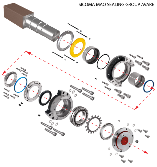 Sicoma MAO Series – Shaft/Bearing Housing Sealing and Component Kit (AVARE Designation)
