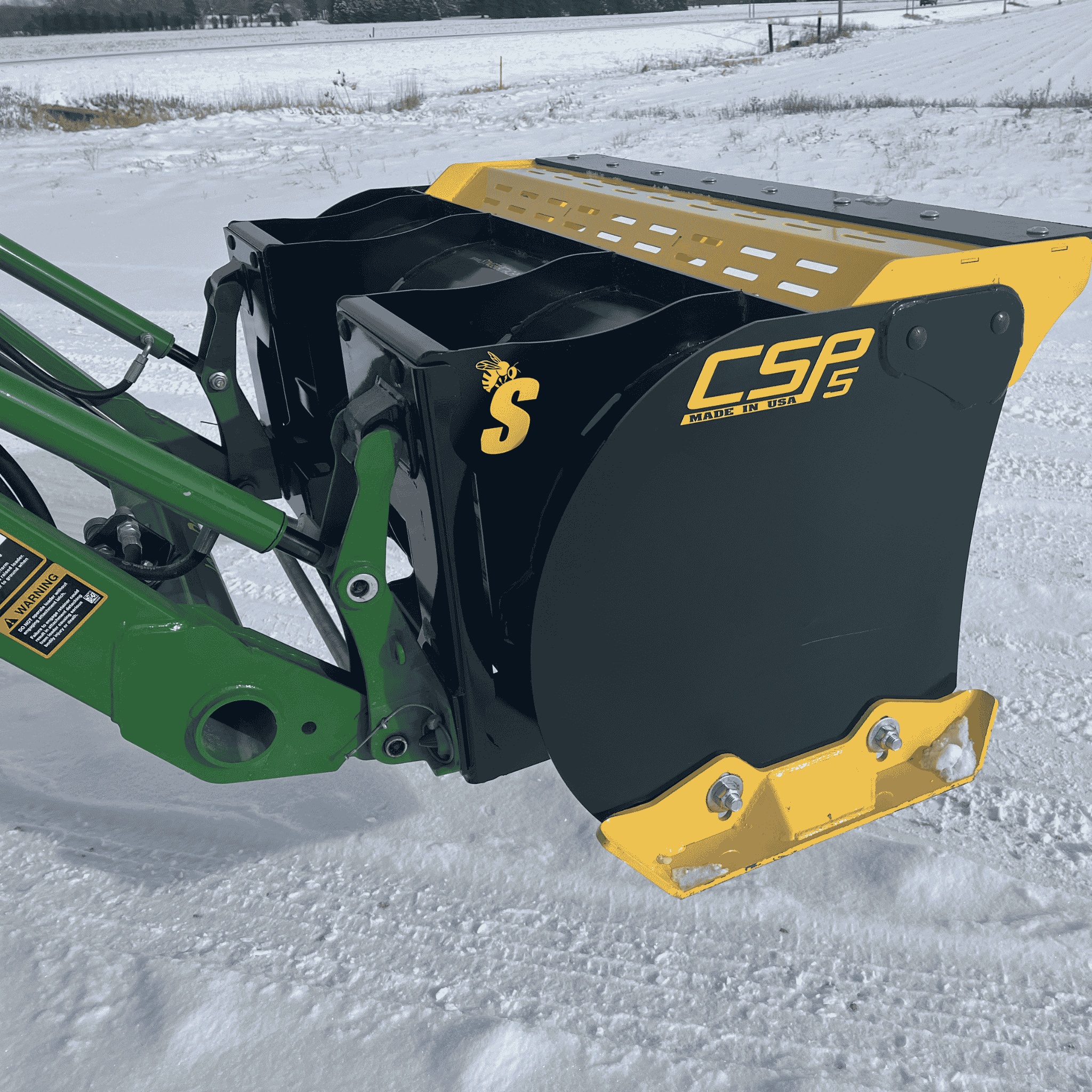 Stinger Compact Tractor Snow Pusher | 4ft - 7ft | Optional Dragback