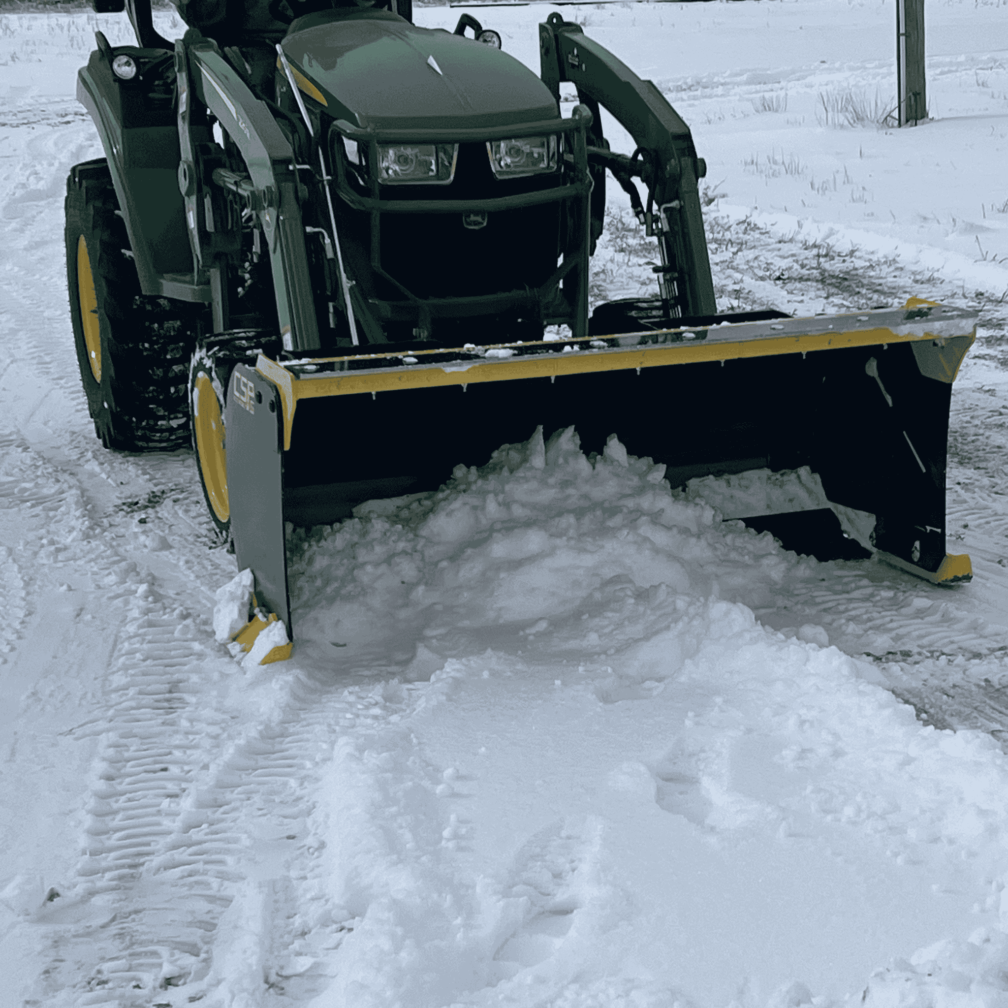 Stinger Compact Tractor Snow Pusher | 4ft - 7ft | Optional Dragback
