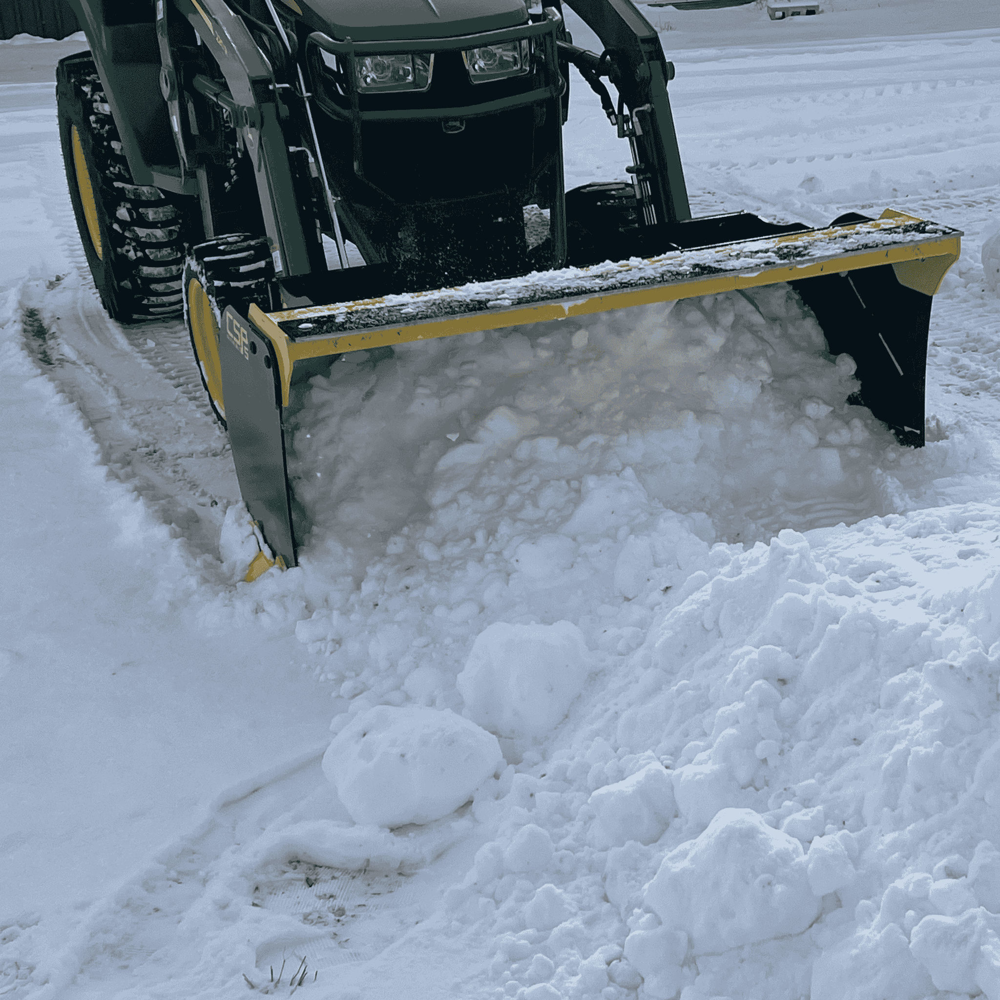 Stinger Compact Tractor Snow Pusher | 4ft - 7ft | Optional Dragback