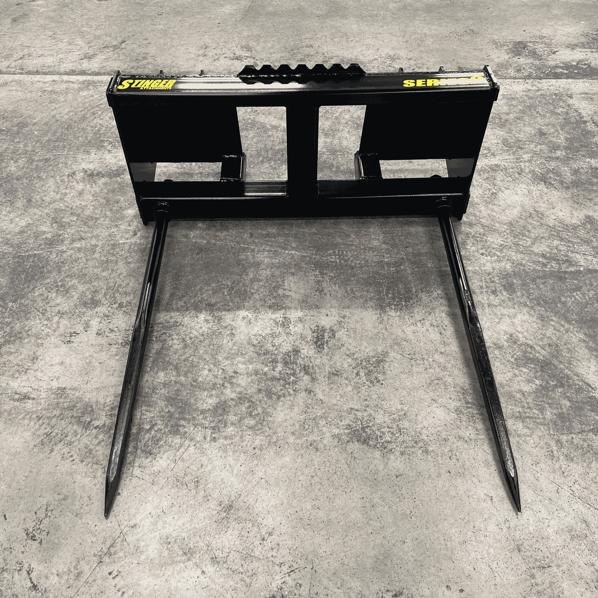 Stinger Skid Steer Double Bale Spear | Round & Square | 7,000 lb Capacity