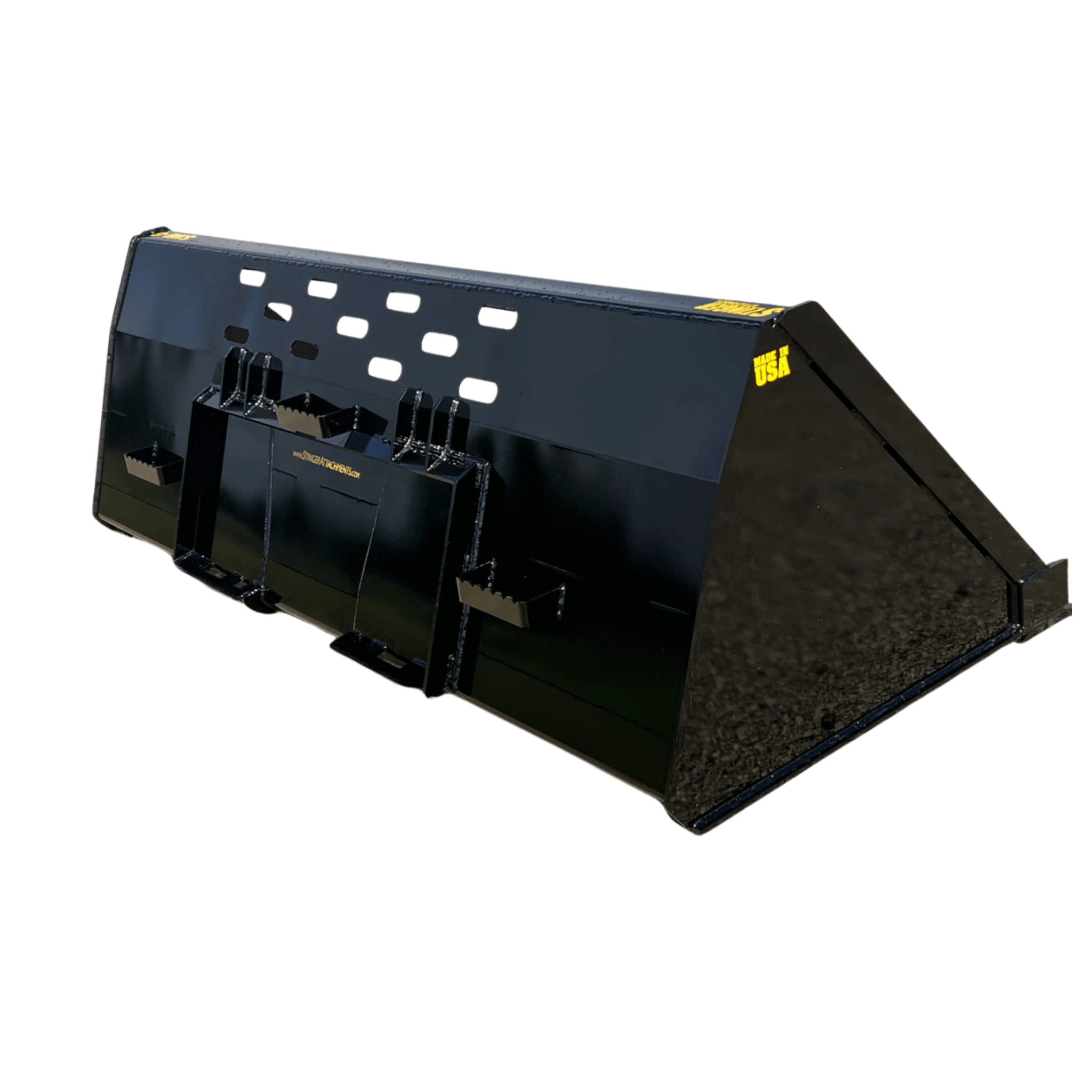 Stinger Skid Steer Snow Bucket | High Capacity & See-Through | 6ft - 10ft