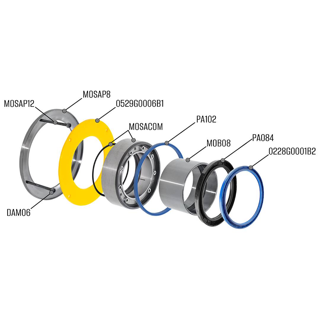 Sicoma Mixer Shaft Sealing and Bearing Kit – Complete Repair Set