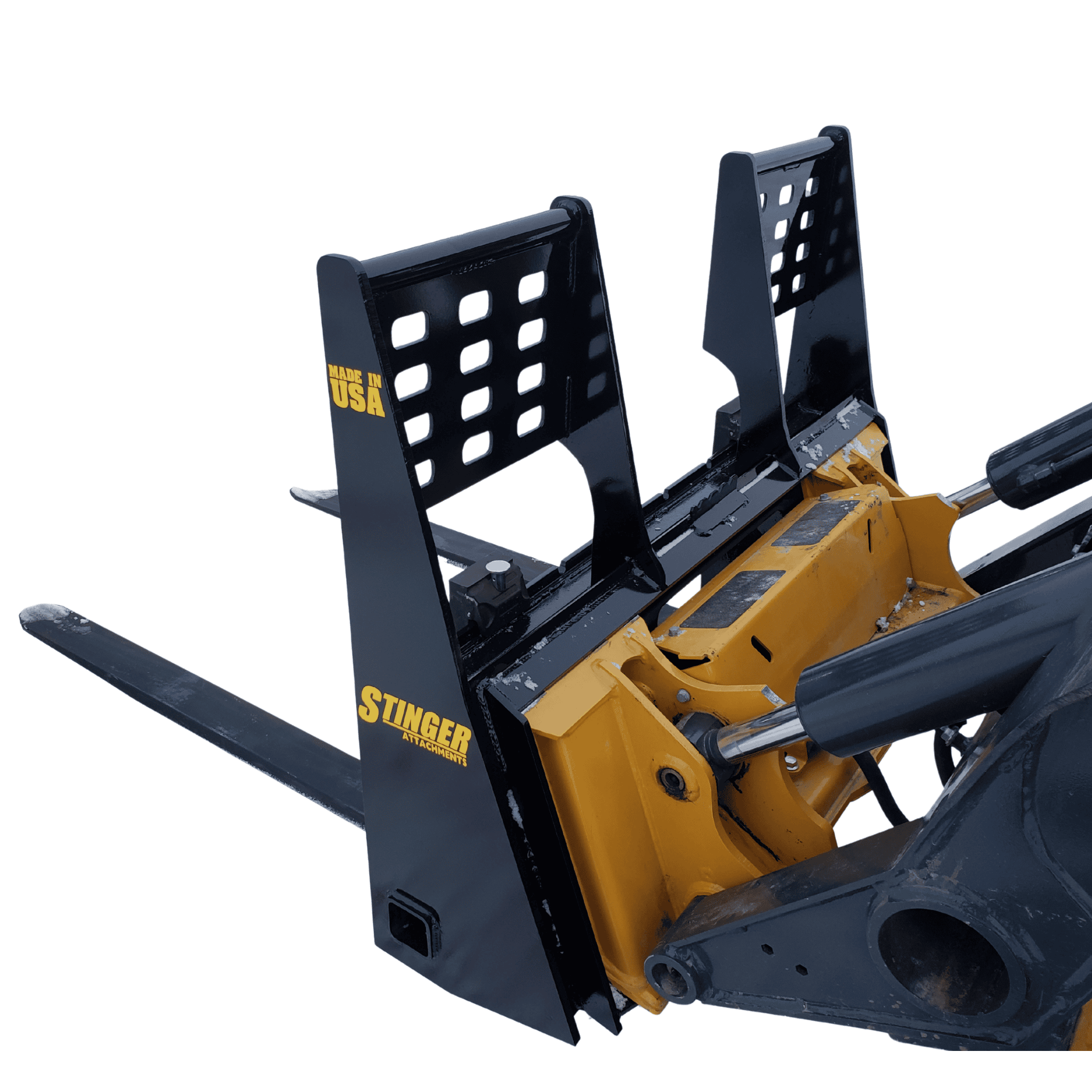 Stinger Skid Steer Pallet Forks | Walk-Thru Frame | USA Forged Tines