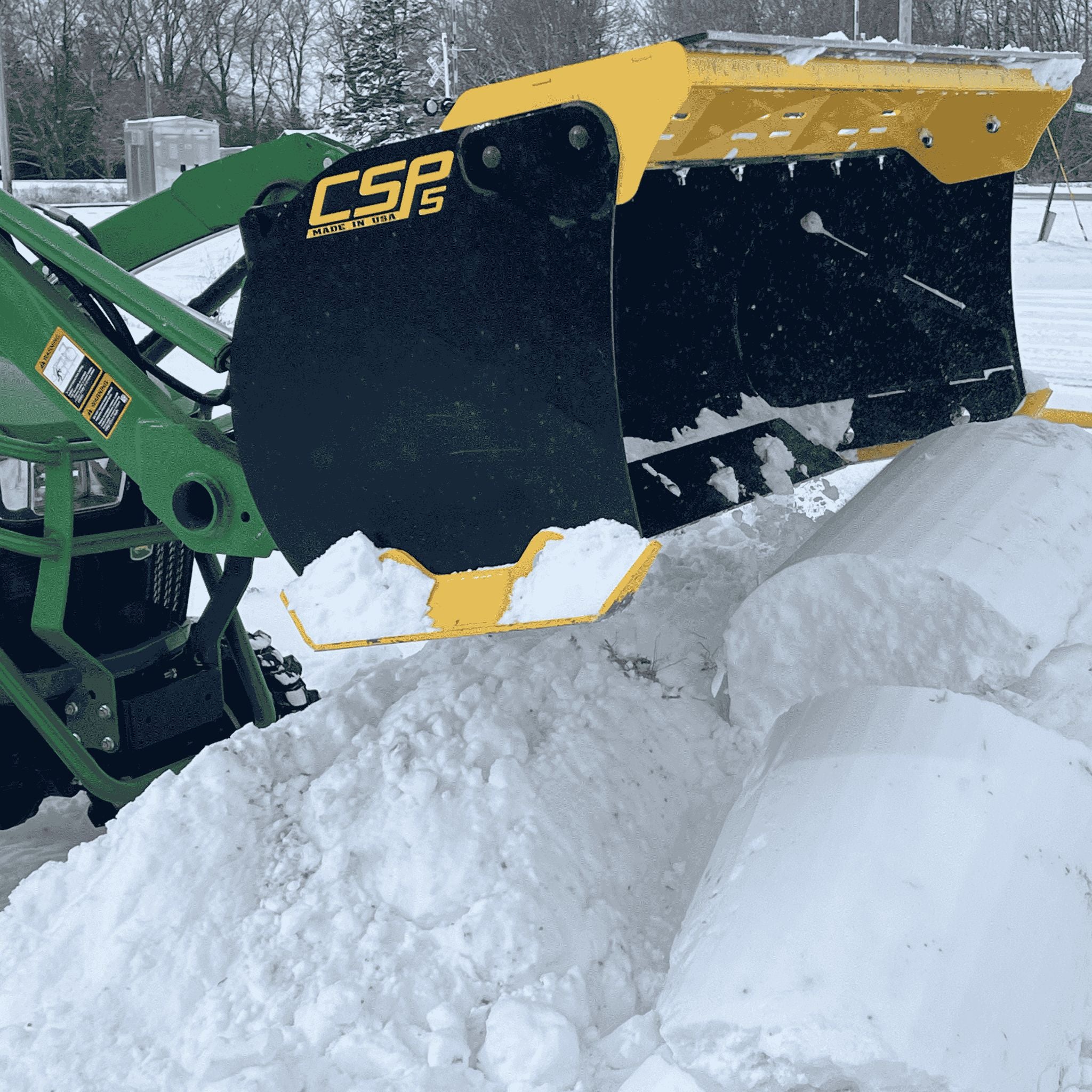 Stinger Compact Tractor Snow Pusher | 4ft - 7ft | Optional Dragback