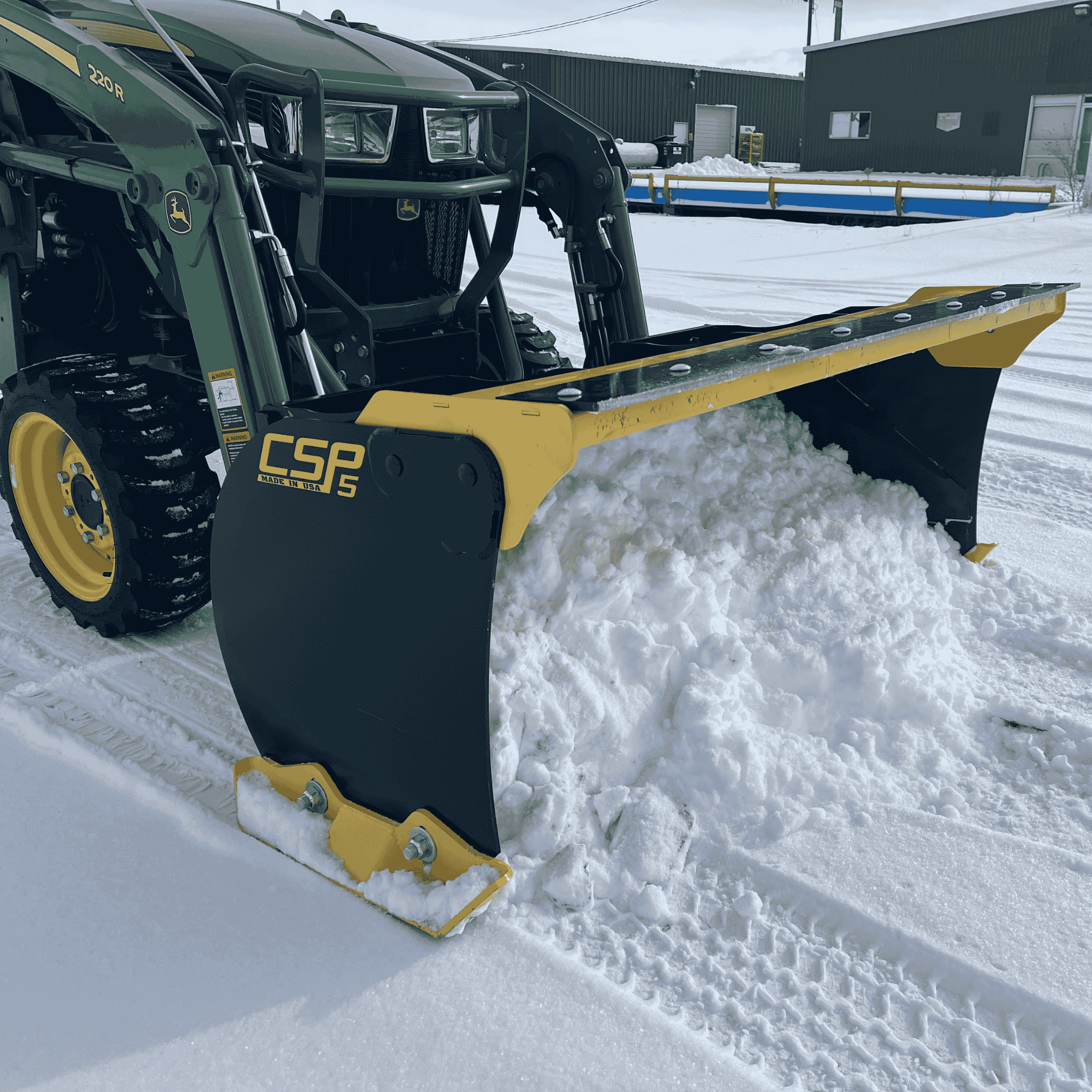 Stinger Compact Tractor Snow Pusher | 4ft - 7ft | Optional Dragback