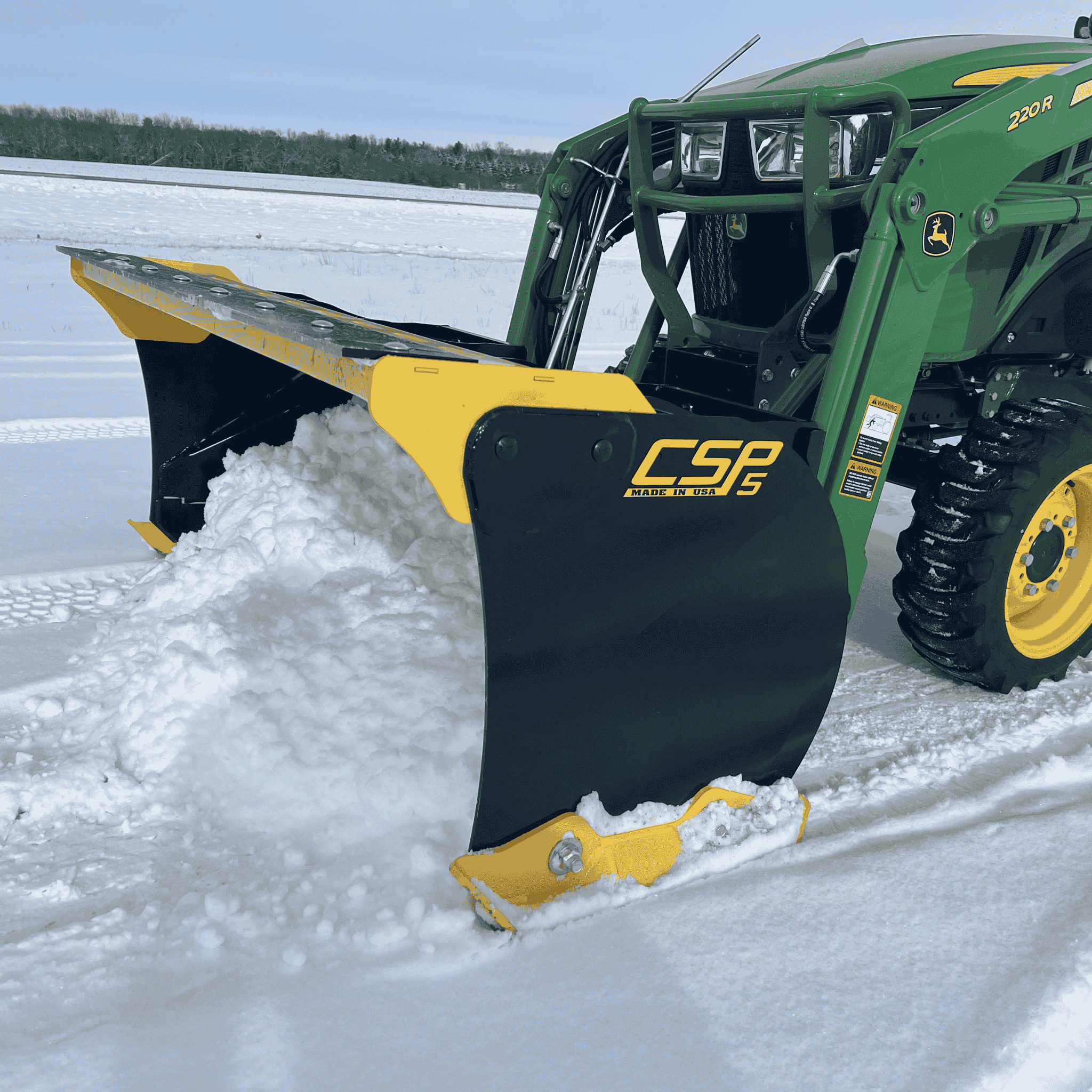 Stinger Compact Tractor Snow Pusher | 4ft - 7ft | Optional Dragback