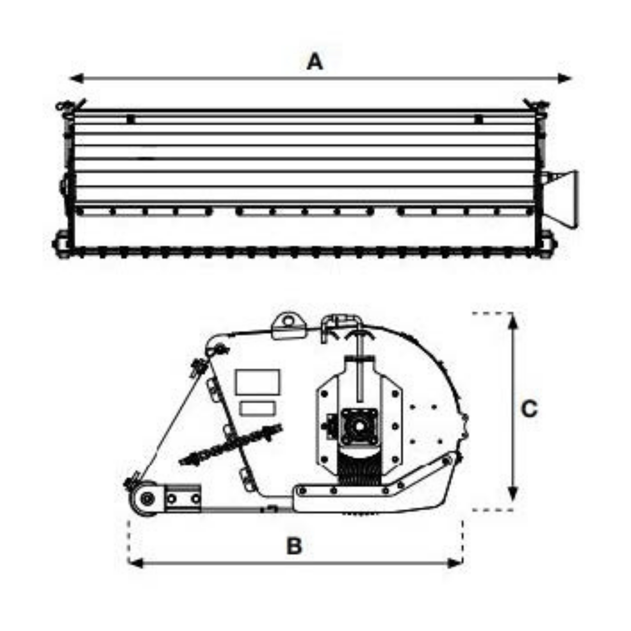 Stinger Pickup Broom | Sweeper Bucket | Poly/Wire Hybrid