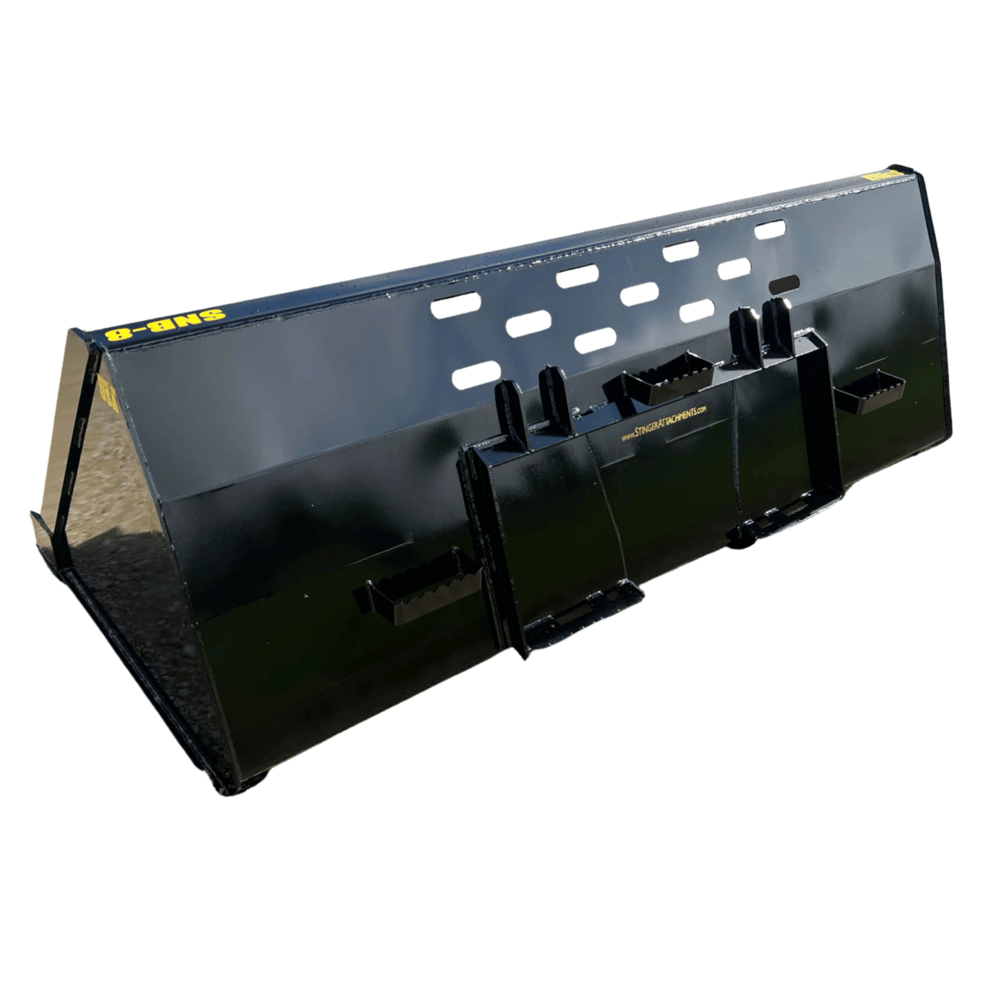 Stinger Skid Steer Snow Bucket | High Capacity & See-Through | 6ft - 10ft